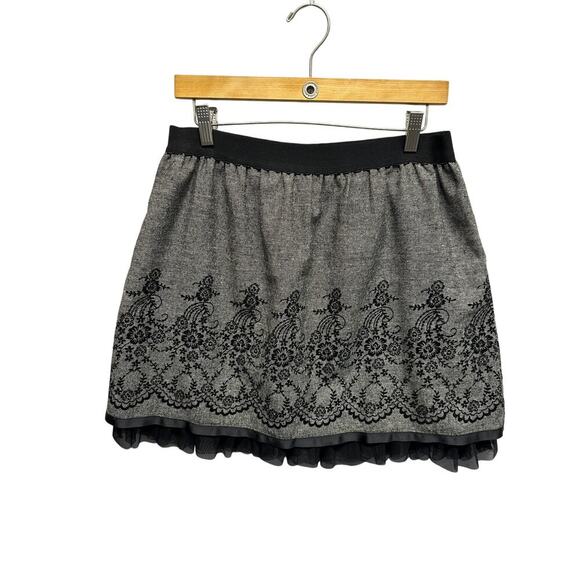 Y2K Whimsigoth Black Lace Overlay Mini Skirt – Joe Benbasset M - Picture 1 of 8